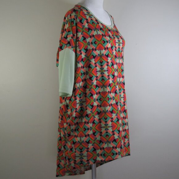 LuLaRoe Women's Multicolor Short-Sleeve Tunic Size M (C1285) - Picture 3 of 7